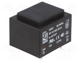 Trnf 4P 230V/1X18V 2,3Va 33X28X24 Ta40 Dip