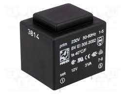 Trnf 4P 230V/1X12V 3,0Va 33X28X29 Ta40 Dip