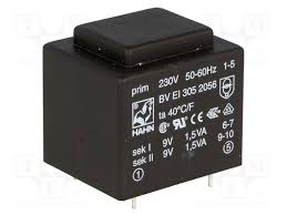 Trnf 6P 230V/2X09V 3,0Va 33X28X30 Ta40 Dip