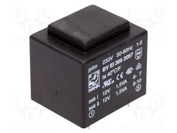 Trnf 6P 230V/2X12V 3,0Va 33X28X30 Ta40 Dip
