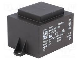 Trnf 6P 230V/2X09V 12Va  68X42X39 Ta70 Dip