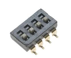 Dip Switch 04 Pos 0.10A/50Vdc R2,54 Smd