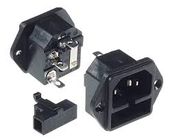 Ficha Iec Mc 10A/250V F4.8Mm + Fusivel Pn