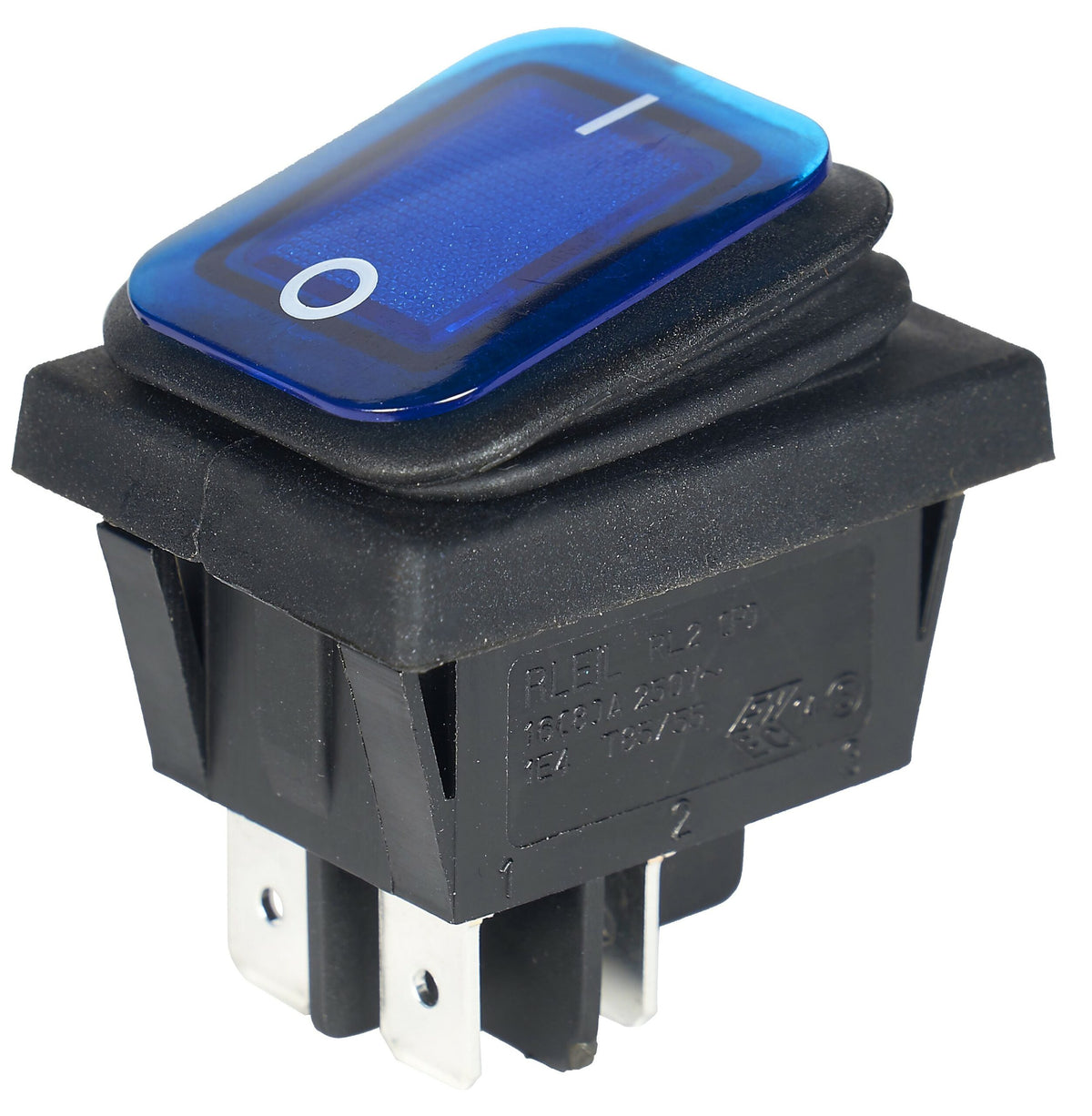 Int Dp 4T On/Off 16A 39X29 Az 0/I Ilum 6.3Mm