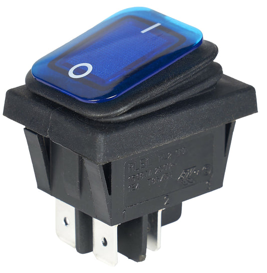 Int Dp 4T On/Off 16A 39X29 Az 0/I Ilum 6.3Mm
