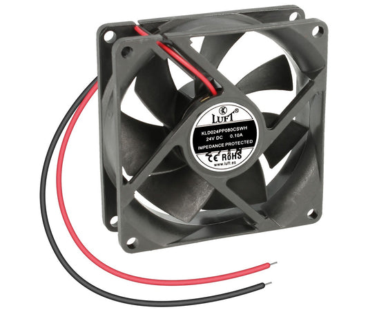 Vent 24V 080X080X25 038Cfm Chum Plst